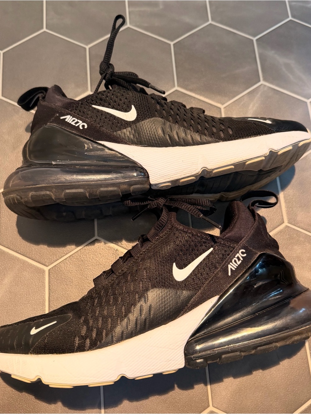 Nike Black and White Air Max 270 Sport Sneakers